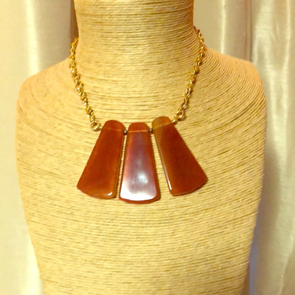 Carnelian slice necklace